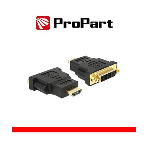 Adatt. Spina Hdmi(19pin)-presa Dvi-d Dual Link(24+5) Dorato - Foto 1